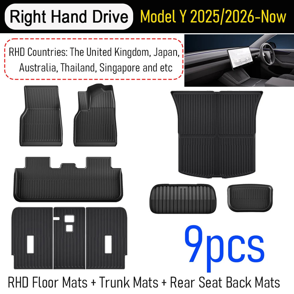 tapis sol voiture noir rayures horizontales moderne tpe antislip intérieur auto rechargeable posable