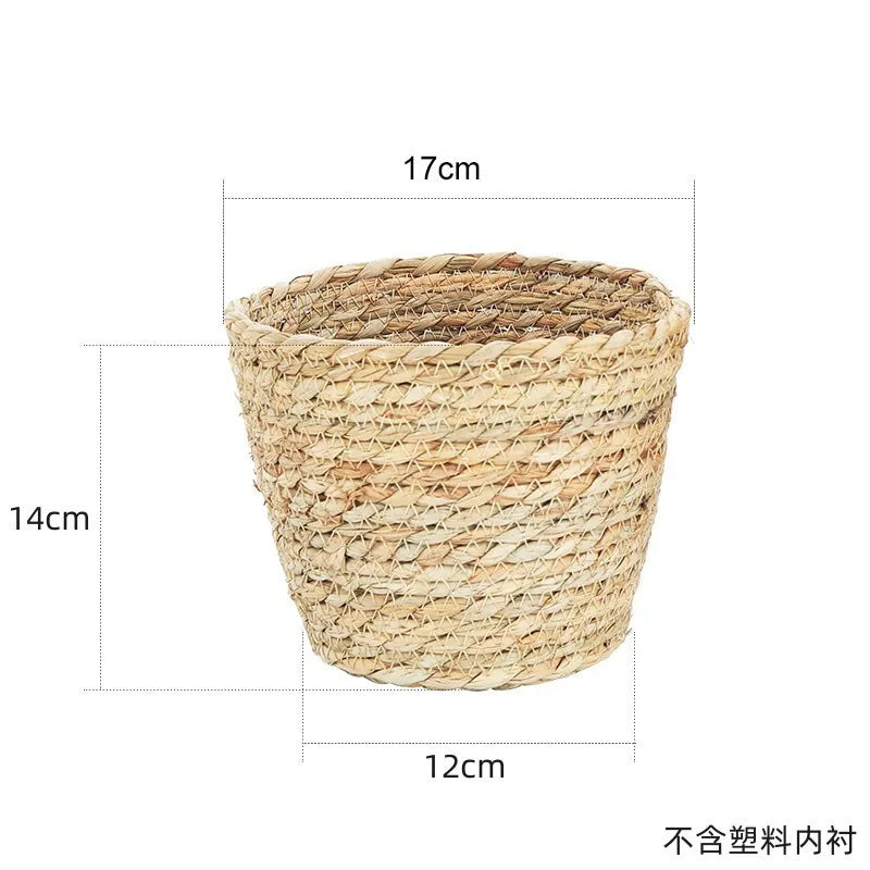 paniers corde tressée rustique paniers jardinière fleur plante verte naturel pastorale