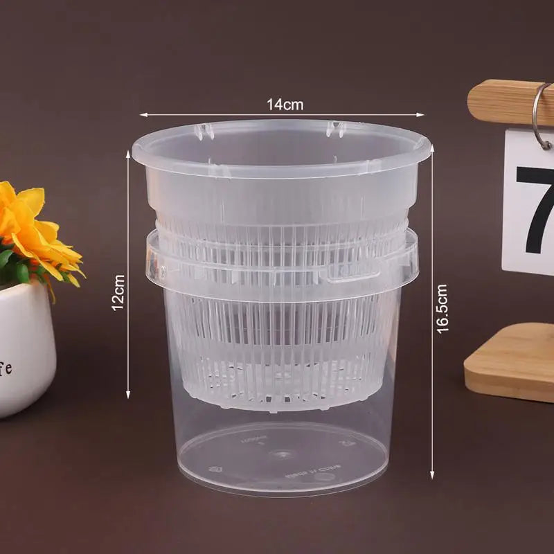pots plante transparents modernes grille drainage auto absorption d'eau 10cm 12cm 15cm