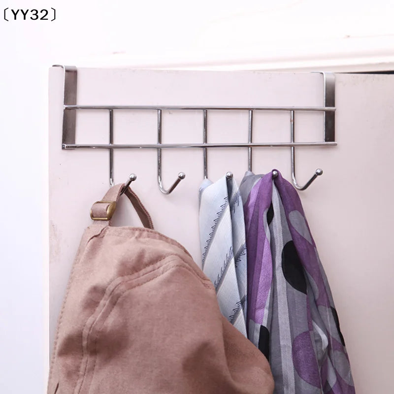 porte sacs porte accessoires moderne crochets argenté lisse cuisine chambre organisation
