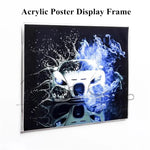 cadre acrylique transparent moderne clips poster voiture sportif a4 horizontal vertical