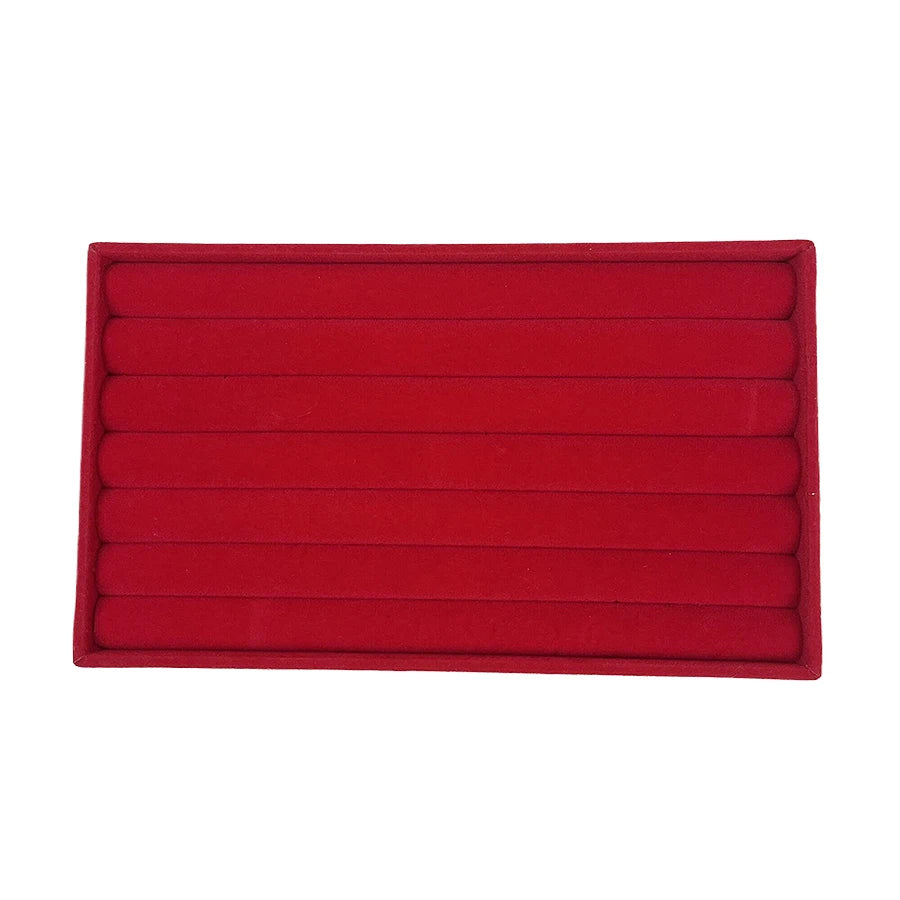 boîte bijoux velours rouge moderne plateau 21cm colliers boucles doreilles bracelet doré lunettes