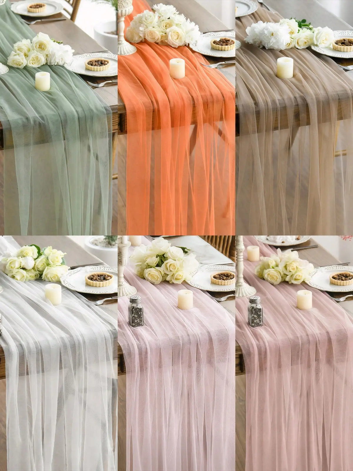 nappes décoratives tissu fluide transparentes couleurs festives mariage événements tables