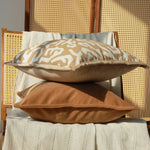 housse coussin géométrique polyester beige marron contemporain opacité 30x50cm 45x45cm décoration maison voiture
