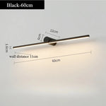 lampe murale moderne noire fixée mur led lisse 249 2000 lumens