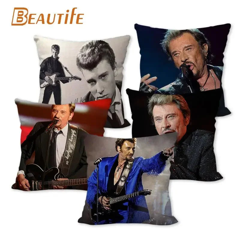 coussin carré moderne homme cheveux blond opacité noir bracelet cuir décoration chambre ornementalité universel