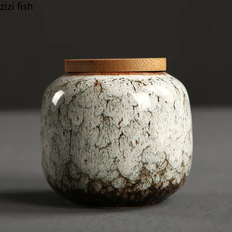 pots thé céramique blanc bleu vert rouge marron texture craquelée moderne minimaliste couvercle bois