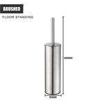 brosse wc inox fixe mur sol moderne chrome blanc or brushed gold
