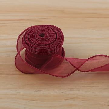 rubans polyester translucides moderne rouge rose beige vert bleu blanc 4cm enroulés decoration cadeaux