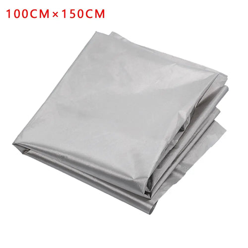 rideau gris métallisé protection uv double face isolation thermique opaque 100cm 150cm 180cm 200cm