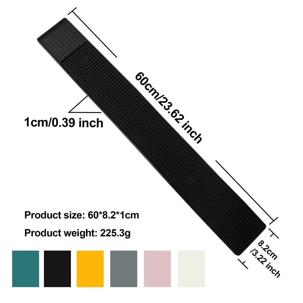 tapis bar silicone perforé moderne noir gris rose blanc perforations respectueux environnement