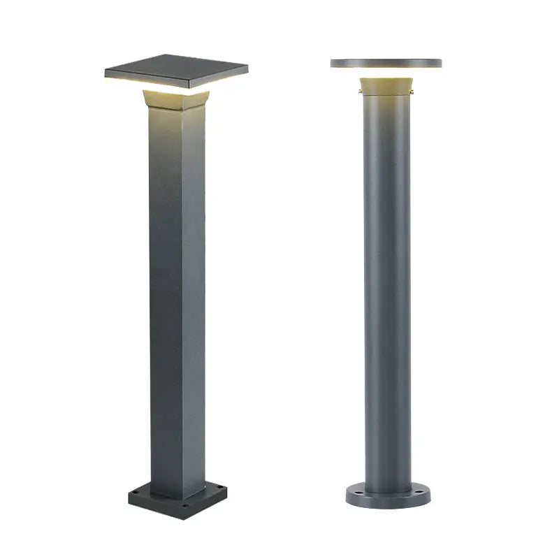 lampe solaire moderne gris métallisé waterproof ip65 éclairage extérieur gazon parc villa led 85