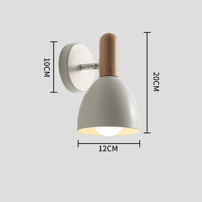 applique murale led moderne bois blanc scandinave fixée mur entrée chambre cuisine