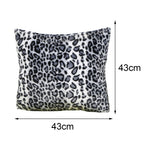 coussin carré moderne imprimé léopard zèbre noir blanc marron beige amovible lavable