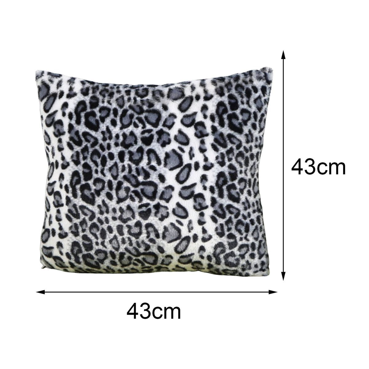 coussin carré moderne imprimé léopard zèbre noir blanc marron beige amovible lavable