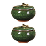 pots thé céramique texture craquelée anneau doré couvercle classique vert bleu rose marron clair