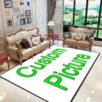 tapis personnalisé moderne rectangle blanc vert flocage caoutchouc géométrique polyester