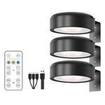 lampe murale led noire rechargeable sans fil adhésive télécommande câble usb moderne intangible économique