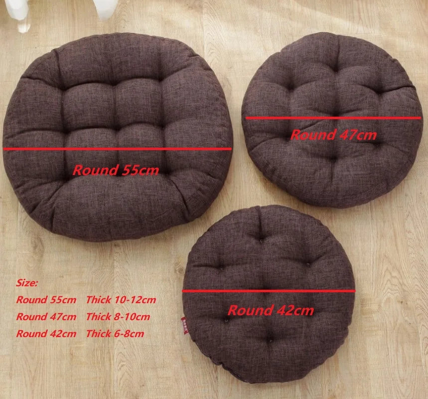 coussin sol rond lin méditation yoga siège épais décoration maison moderne