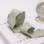 rubans polyester 4cm violet rose beige vert orange motifs franges opaques élégants bricolage bouquets