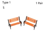 petit banc miniature résine décoratif jardin féerique maison poupée micro paysage