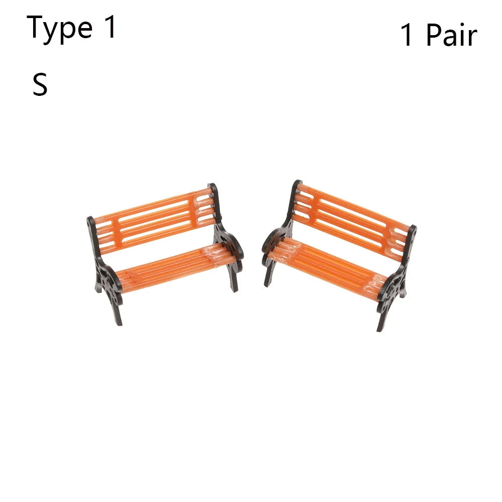 petit banc miniature résine décoratif jardin féerique maison poupée micro paysage