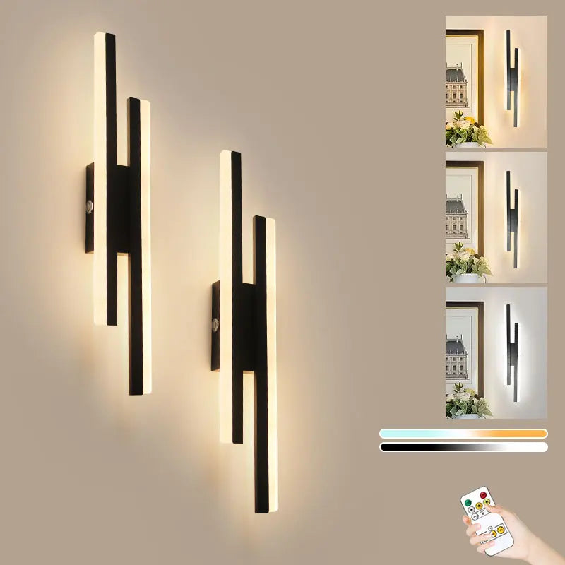 applique murale led rechargeable 5200 mAh noir blanc usb minimaliste contemporaine chambre cuisine étude