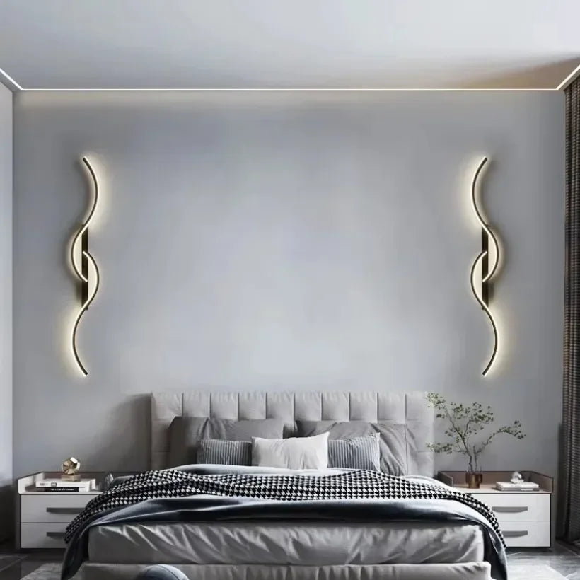 lampes murales modernes or noir led 220v 90 260v sources lumineuses 10 15m² minimaliste