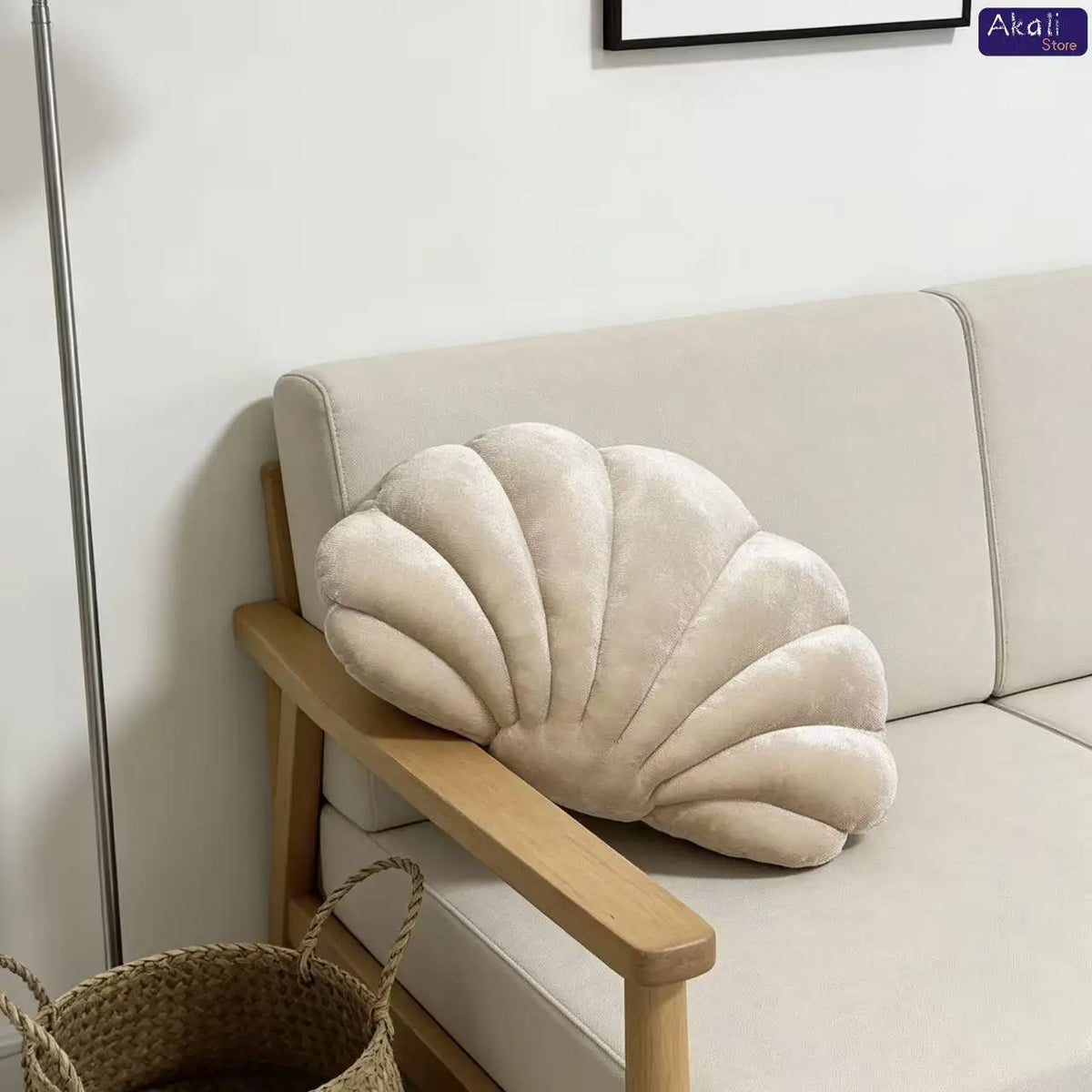 coussin velours coquillage lavable moderne rose bleu violet lit salon chambre