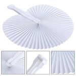 éventails pliants blancs classiques rayures fines tringle diamètre 24cm hauteur 25cm anniversaire mariage decoration