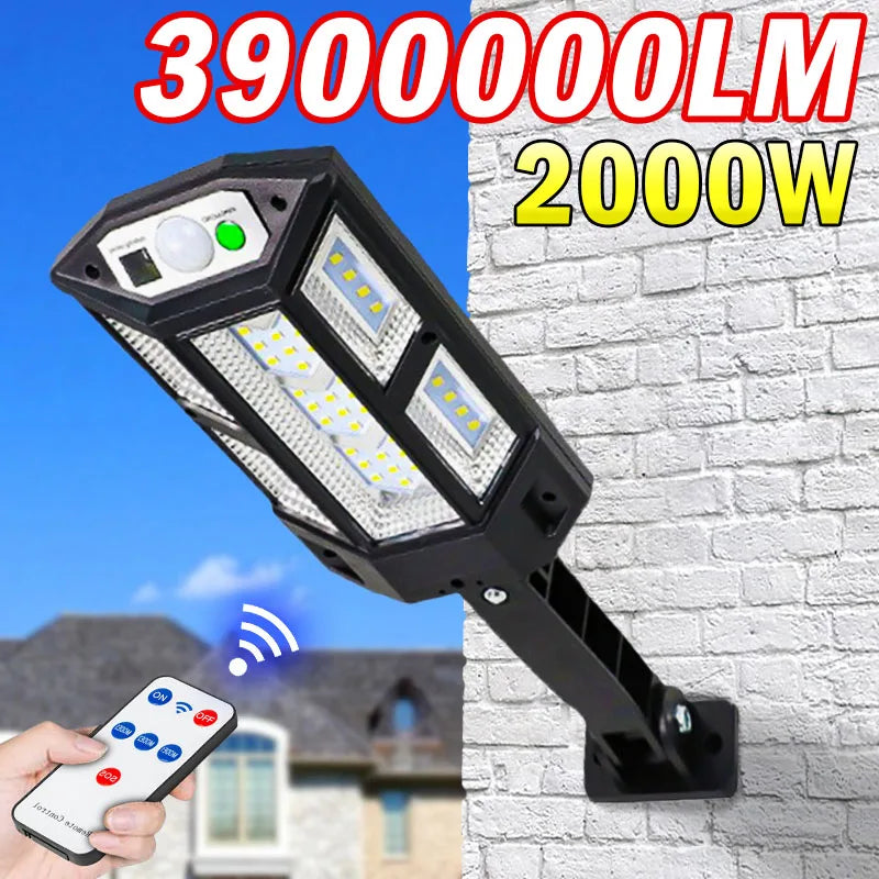 lumière solaire noire ip65 led moderne télécommande mur extérieur 12v