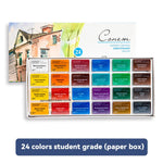peintures aquarelle 12 16 24 36 couleurs bleu rouge jaune verte palette étudiante