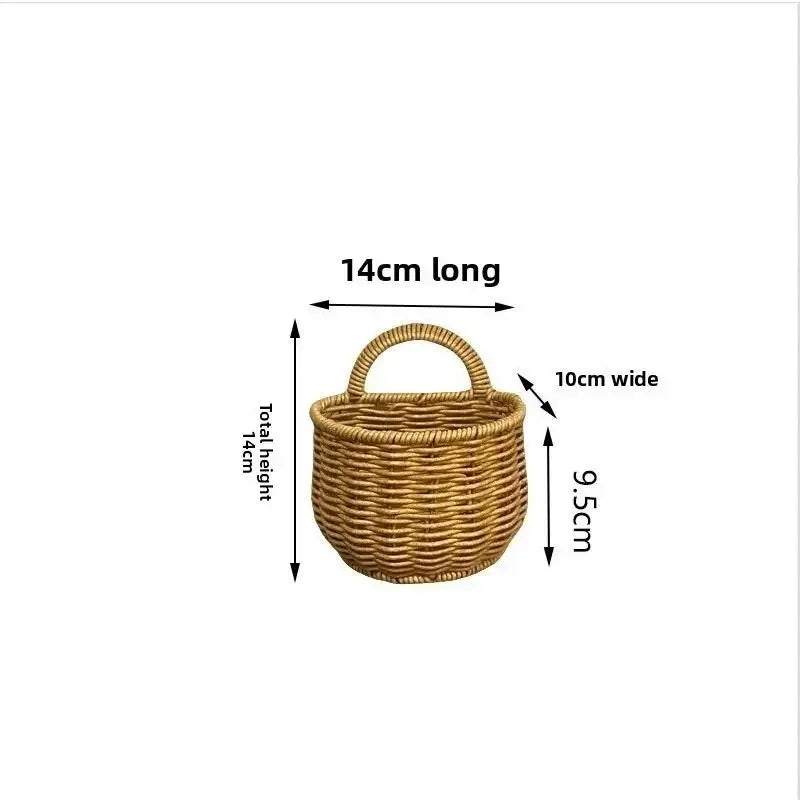 paniers tressés naturels panier suspendu mural rangement fruits légumes crochet scandinave pliable respectueux environnement.storage