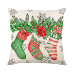 coussin carré noël arbre renne guirlande bonhomme neige décoration maison traditionnel opacité fixe