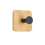 porte serviettes adhésif moderne bois naturel noir blanc gris vert marron unique utilisation multiple