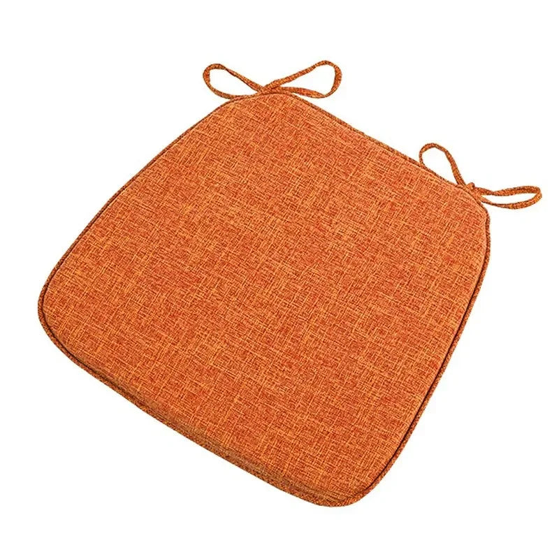 coussin chaise mousse mémoire forme carrée toile lin moderne ruban fixation coloris variés