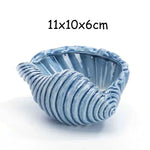 petit cache pot ceramique bleu motif poisson marin decoratif plante succulente maison
