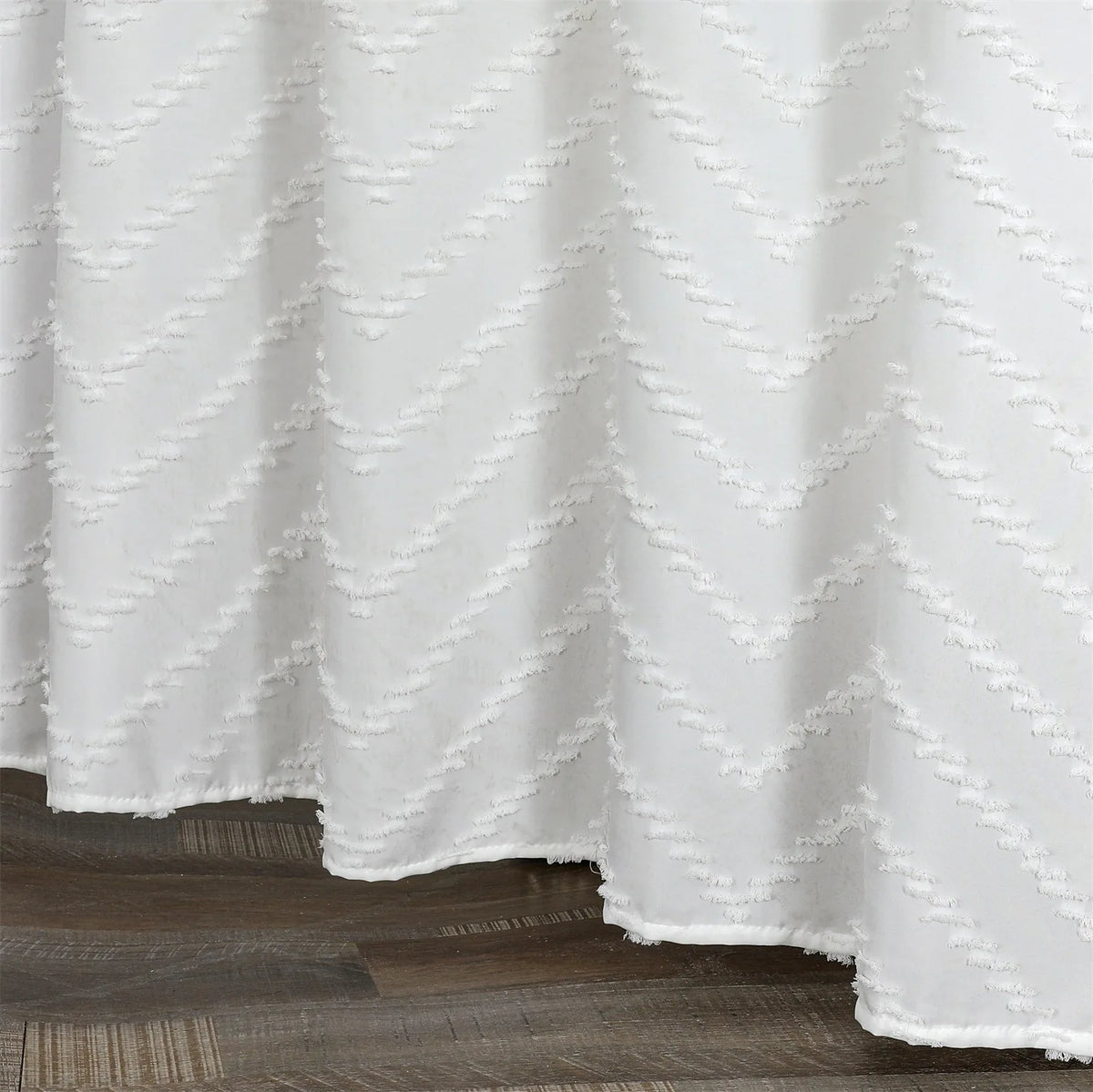 rideau douche polyester géométrique moderne blanc diamants superposés opaquant respectueux environnement
