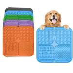 tapis nourriture animaux violet bleu vert orange gouttes d'eau succion tiges pratiques moderne