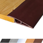 profil seuil adhésif pvc imitation bois marron foncé beige clair brun clair contemporain 1m