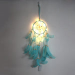 Attrape rêves lumineux multicolores plumes décoration chambre Boho chic éviter maux cadeau original