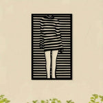 shirt noir blanc rayures classique taille décoration murale moderne maison salon