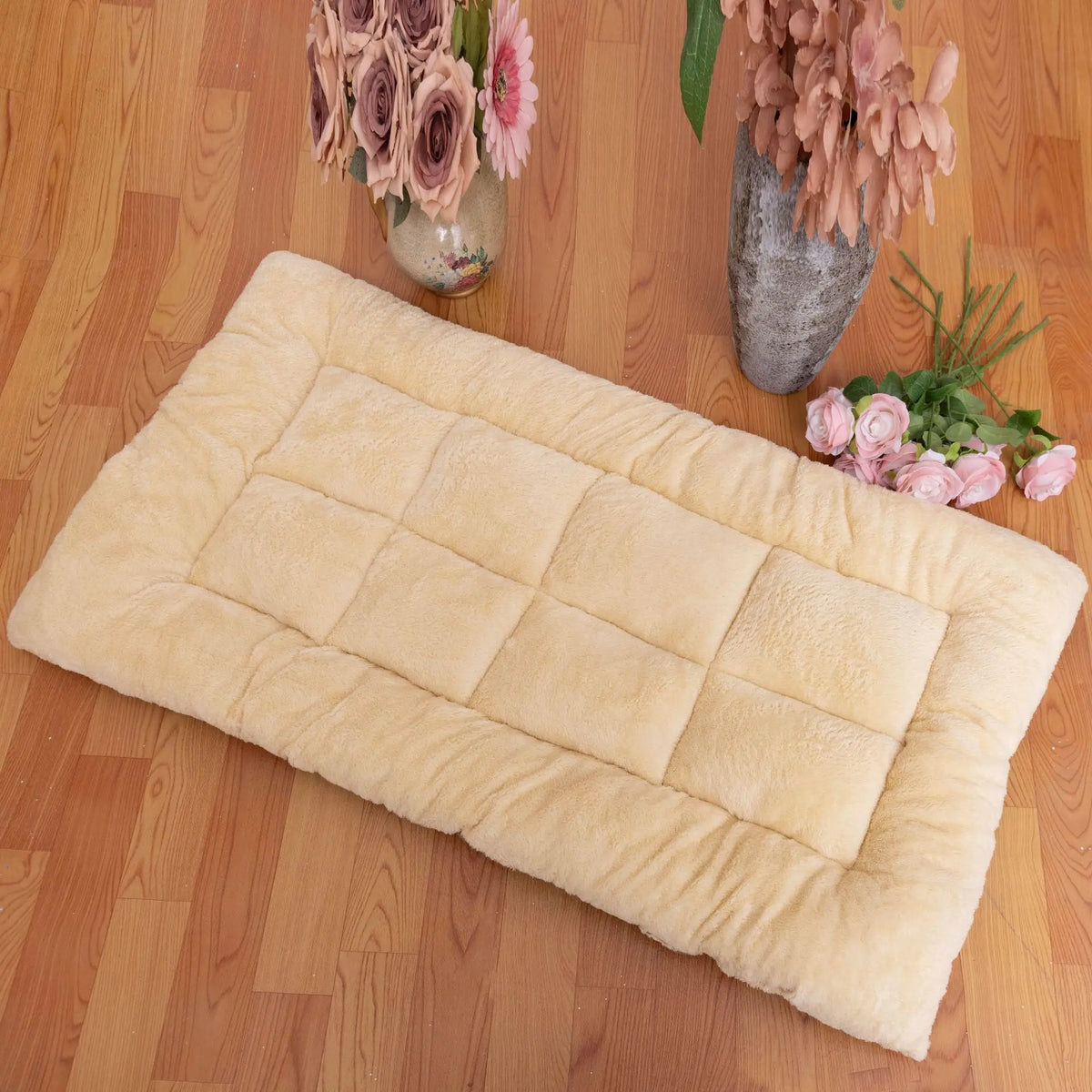 lit animal coussin gris peluche douce moderne confortable 60x120cm 45x90cm 40x60cm
