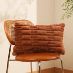 housse coussin velours orange moderne franges tissu polyester coton carré décoration intérieur voiture 30x50cm