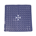 tapis bain antidérapant gris moderne perforations taches blanches opacité suction lavable machine