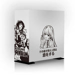 autocollants pvc noir blanc dessins anime texte japonais vis boitier pc moderne