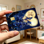 autocollants carte credit anime personnalisables anti rayures antipoussiere reflective 85.6x53.9mm