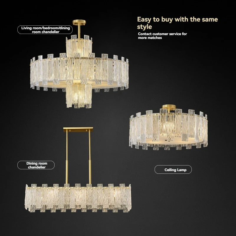 lustre suspension cristal moderne doré strass transparent cuisine salle manger salon