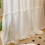 rideau blanc transparent uni moderne fenêtre tulle polyester hospitalière eyelets