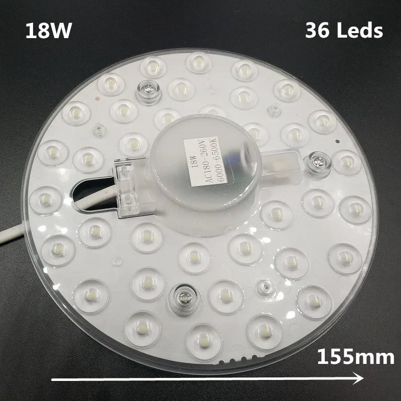 plaque led moderne blanc connecteur câbles 12w 18w 24w 36w